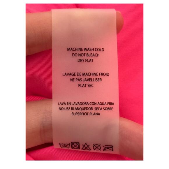 Good American Sparkle Metallic One-Piece Swimsuit pink size 8 (5XL) - Picture 4 of 5